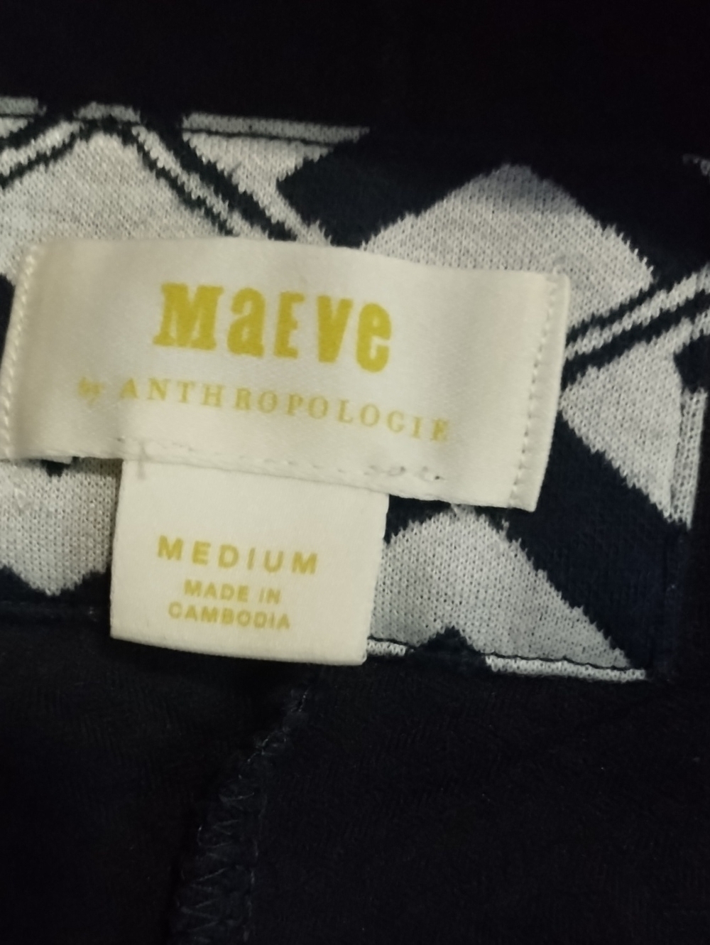 Maeve Mikayla Peplum Top Women's M Puff Sleeve Boho Peasant Nautical Minimalist - Picture 6 of 7